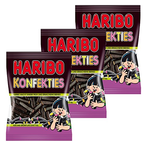 Haribo Konfekties, 3er Pack, Lakriitz, Süßigkeit, Nascherei, Im Beutel, Tüte, 175 g von HARIBO