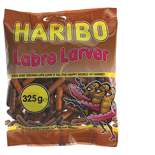 Haribo Labre Larver 325g Lakritz-Dragees mit Überzug aus Karamell, 2-fach sortiert. Ohne künstliche Farbstoffe. Haribo Labre Larver 325g Lakritz-Dragees mit Überzug aus Karamell, 2-fach sortiert. Ohne künstliche Farbstoffe. von HARIBO
