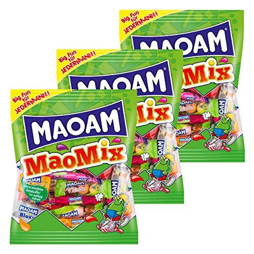 Haribo Maoam MaoMix, 3er Set, Kaubonbon Stripes, JoyStixx, Im Beutel, Tüte, 750 g von HARIBO