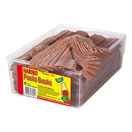 Haribo Pasta Basta Cola Sour, Geleefruchtbonbons), Kuchen, 150 Stück, 1125 g von HARIBO
