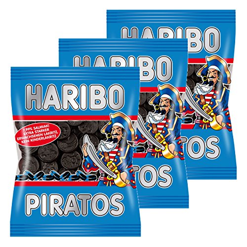 Haribo Piratos, 3er Pack, Lakrtitz, Lakrtitze Süßigkeit, Nascherei, Im Beutel, Tüte Haribo Piratos, 3er Pack, Lakrtitz, Lakrtitze Süßigkeit, Nascherei, Im Beutel, Tüte von HARIBO