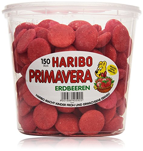 Haribo Primavera Erdbeeren, 1.05 kg Dose Haribo Primavera Erdbeeren, 1.05 kg Dose von HARIBO