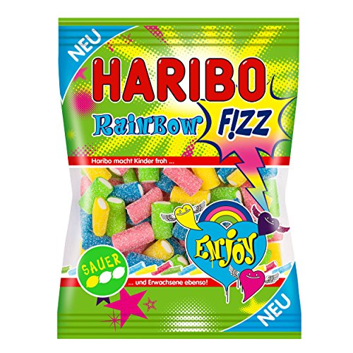 Haribo Rainbow Fizz, Gummibärchen, Weingummi, Fruchtgummi, Sauer, 175 g von HARIBO