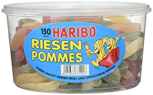 Haribo Riesen Pommes, 6er Pack (6 x 1.2 kg Dose) von HARIBO