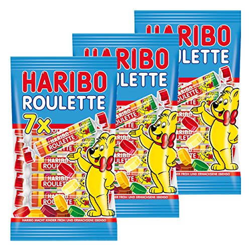 Haribo Roulette, 3er Pack, Fruchtgummi, Gummibärchen, Weingummi, Süßigkeit, Tüte Haribo Roulette, 3er Pack, Fruchtgummi, Gummibärchen, Weingummi, Süßigkeit, Tüte von HARIBO