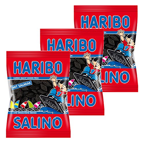 Haribo Salino, 3er Pack, Lakritz, Süßigkeit, Nascherei, Im Beutel, Tüte, 200 g von HARIBO