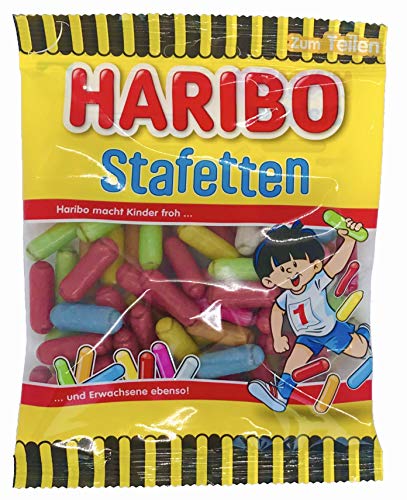 Haribo Stafetten - Lakritz Dragees, 1er Pack ( 1 x 175g ) von HARIBO