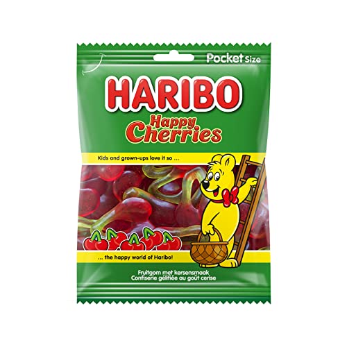 Sußichkeiten Haribo | Glückliche Kirschen Tasche (28X 75Gr | Haribo Box | Haribo Großpackung | 28 Pack | 2100 Gram Total von HARIBO