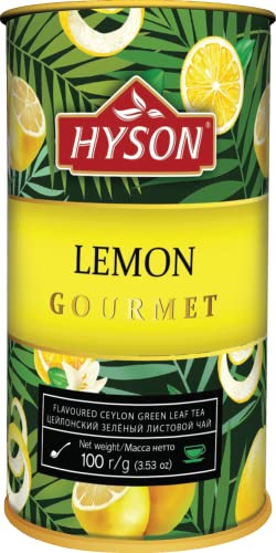 HAS TEE - EXOTIC FRUITS GOURMET - AROMATISIERTER SCHWARZER & GRÜNER CEYLON TEE LOSE AROMATISIERT- BLATT TEE 100 g (Lemon - Grüner Tee/Green Tea) von HAS QUALITEE