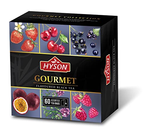 HAS TEE - Grüner Tee Gourmet Collection - Tee Geschenkset/Probierset mit 6 Geschmacksrichtungen/Teeset/ 6 X 10 = 60 Teebeutel (Schwarzer Tee/Black Tea) von HAS QUALITEE