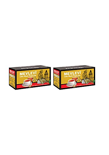 Mevlevi schwarzer Tee Earl Grey Ceylon, Beuteltee (25 x 2,5 g = 62,5 g) (2 Packungen (2 x 25 x 2,5 g)) von HAS TEE GmbH