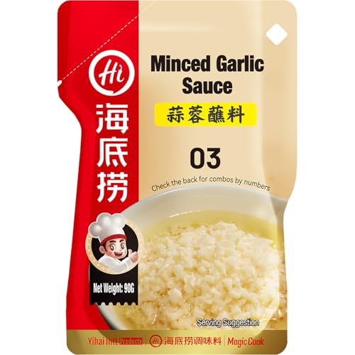 HAIDILAO - Knoblauchsoße aus gehacktem Knoblauch - (1 X 90 G) von HAIDILAO