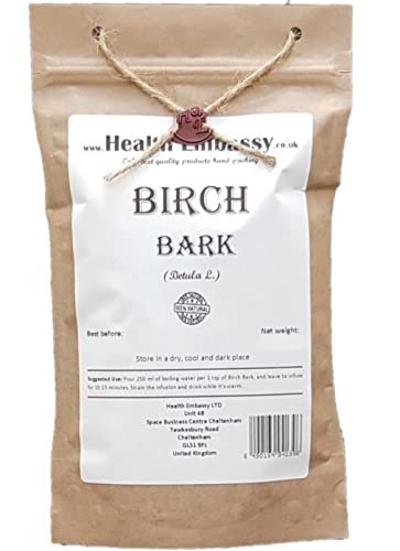 Health Embassy Birkenrinde Kräutertee | Betula L | Birch Bark Tea 200g von HEALTH EMBASSY