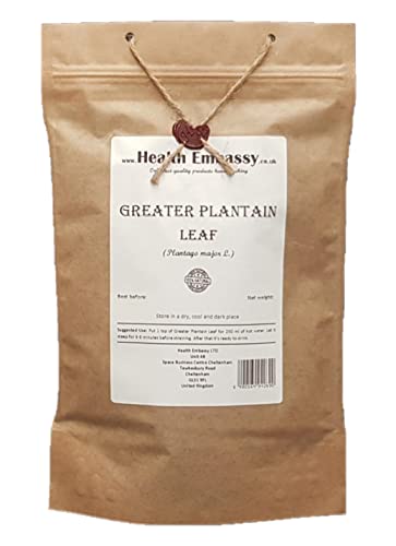 Health Embassy Breitwegerichblatt Kräutertee | Plantago Major L | Greater Plantain Leaf Tea 100g von HEALTH EMBASSY