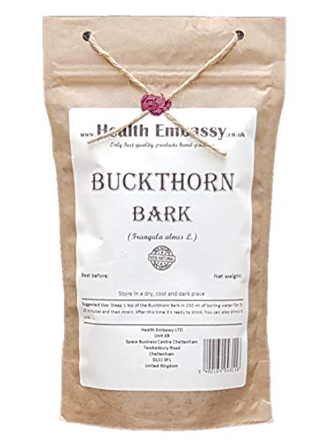 Health Embassy Faulbaum Rinde Tee (Frangula alnus) / Buckthorn Bark Tea, 100g von HEALTH EMBASSY