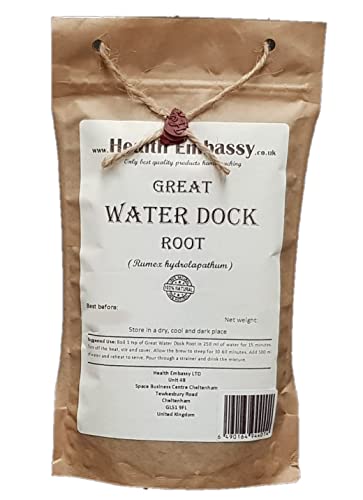Health Embassy Fluss-Ampferwurzel Kräutertee | Rumex Hydrolapathum L | Great Water Dock Root Tea 50g von HEALTH EMBASSY
