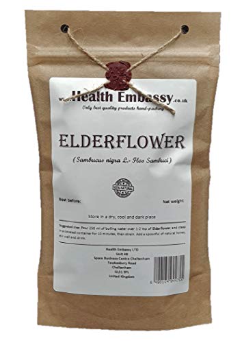 Health Embassy Holunderblüten (Sambucus Nigra L) Elderflower Tea (100g) von HEALTH EMBASSY