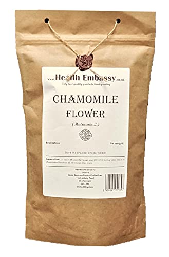 Health Embassy Kamillenblüten Kräutertee | Matricaria L | Chamomile Flower Tea 100g von HEALTH EMBASSY