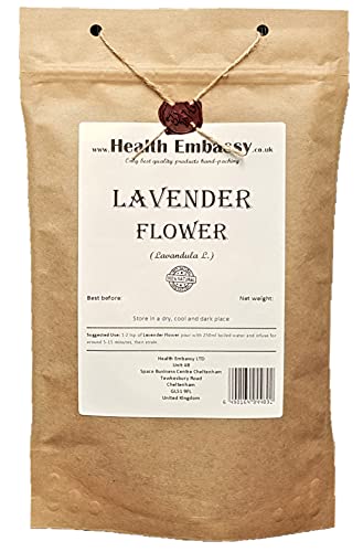 Health Embassy Lavendelblüten Kräutertee | Lavandula L | Lavender Flower Tea 100g von HEALTH EMBASSY