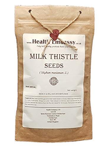 Health Embassy Mariendistelsamen | Silybum Marianum L | Milk Thistle Seeds 450g von HEALTH EMBASSY