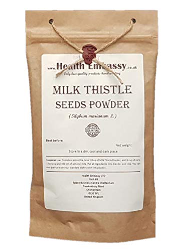 Health Embassy Mariendistelsamenpulver | Silybum Marianum L | Milk Thistle Seeds Powder 450g von HEALTH EMBASSY