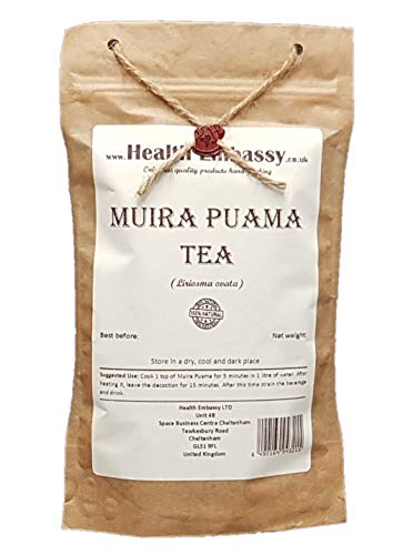 Health Embassy Muira Puama Kräutertee | Liriosma Ovata | Ptychopetalum | Muira Puama Tea 50g von HEALTH EMBASSY