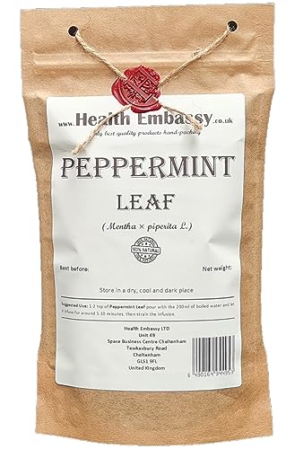 Health Embassy Pfefferminzblatt Kräutertee | Mentha × Piperita L | Peppermint Leaf Tea 50g von HEALTH EMBASSY