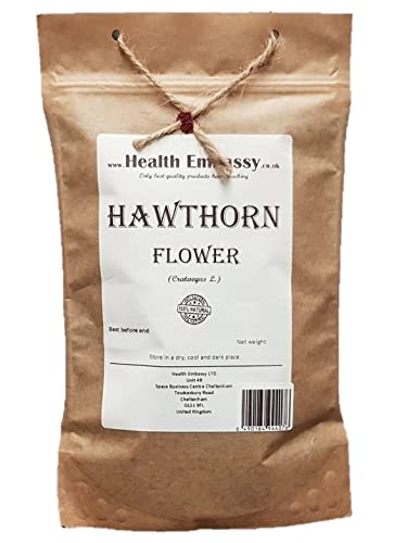 Health Embassy Weißdornblüten Kräutertee | Crataegus L | Hawthorn Flower Tea 100g von HEALTH EMBASSY