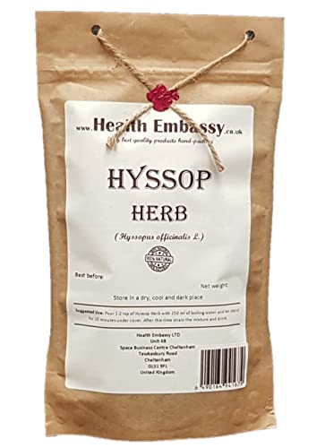 Health Embassy Ysopkraut Kräutertee | Hyssopus Officinalis L | Hyssop Herb Tea 50g von HEALTH EMBASSY