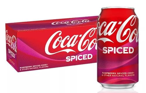 12x Coca-Cola Spiced - 12pk/12 fl oz Dose - leckere Cola spiced up with Black Rasperry + Heartforcards® Versandschutz von HEART FOR CARDS