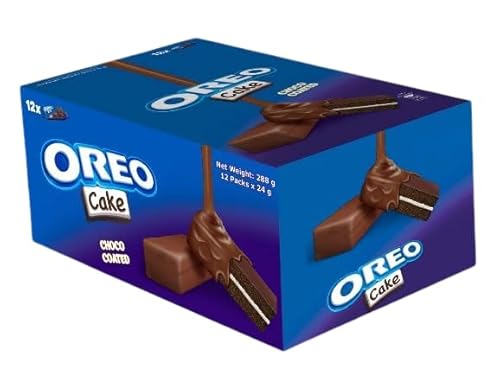 12x24g Oreo Cake Box Choco Coated - Box mit 12 einzelnen Schokoladen Küchlein mit Oreo Geschmack + Heartforcards® Versandschutz von HEART FOR CARDS