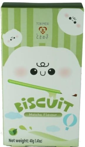 1x40g Tokimeki Biscuit Sticks - leckerer asiatischer Snack + Heartforcards® Versandschutz (Matcha) von HEART FOR CARDS