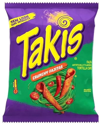 1x92g Takis Tortilla Chips Crunchy Fajitas - Hot Chili Pepper & Fajita Flavour + Heartforcards® Versandschutz von HEART FOR CARDS