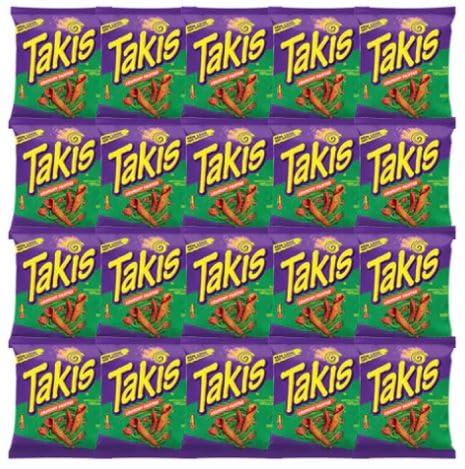 20x92,3g Takis Crunchy Fajita - MHD 03.04.2024-20 Großpackungen der lecker feurigen Takis Crunchy Fajita von HEART FOR CARDS