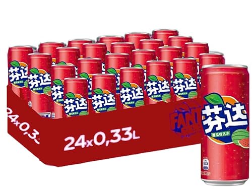 24x330ml Fanta Watermelon Asia Trey mit 24 Dosen leckerer Wasssermelonen Fanta + Heartforcards® Versandschutz von HEART FOR CARDS
