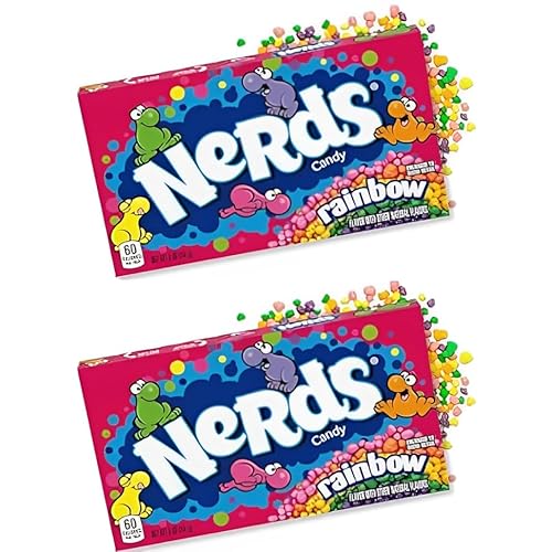 2er Set - WONKA NERDS RAINBOW 2x141G - leckere Kaubonbons in Theaterbox von HEART FOR CARDS