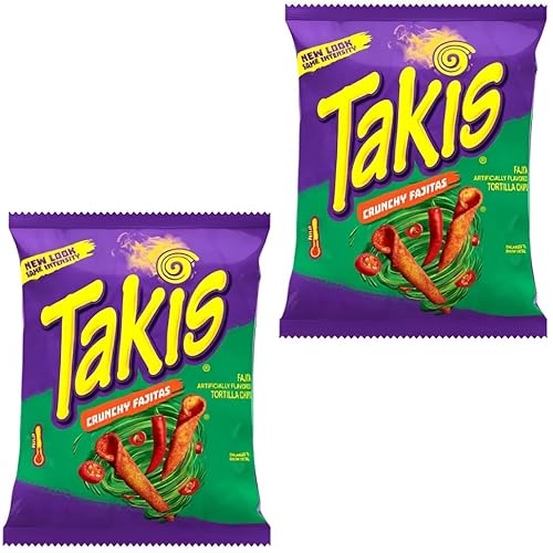 2er Takis CRUNCHY FAJITA - 2x 92,4g Packung - süßer Crunch und feine Schärfe von HEART FOR CARDS