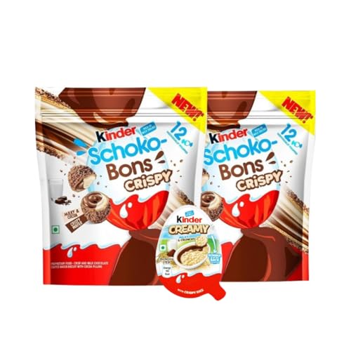 2x Kinder Schoko Bons Crispy 67,2 g + 1 Kinder Creamy 19 g – Knusprige Schokolade für große Freude! 2x Kinder Schoko Bons Crispy 67,2 g + 1 Kinder Creamy 19 g – Knusprige Schokolade für große Freude! von HEART FOR CARDS
