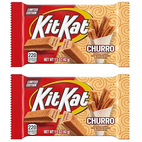 2x Kit Kat - Limited Edition: Churro - 2x42g - Kit gemixt mit dem beliebtesten Snack Lateinamerikas + Heartforcards® Versandschutz von HEART FOR CARDS