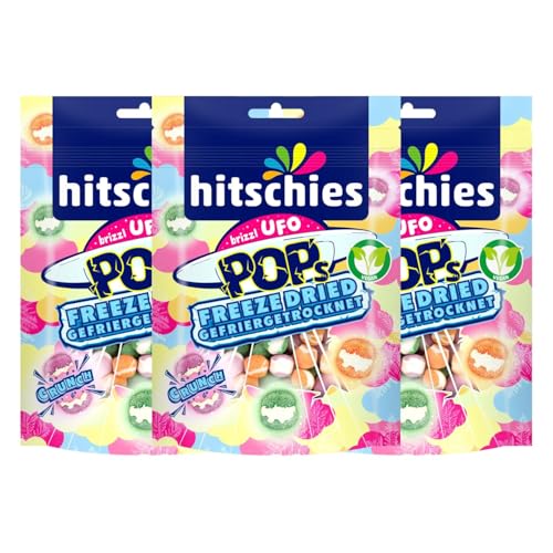 3x Hitschies Brizzl UFO Pops gefriergetrocknet | 3x 50g | Fruchtiger Space-Genuss mit kosmischem Crunch 3x Hitschies Brizzl UFO Pops gefriergetrocknet | 3x 50g | Fruchtiger Space-Genuss mit kosmischem Crunch von HEART FOR CARDS
