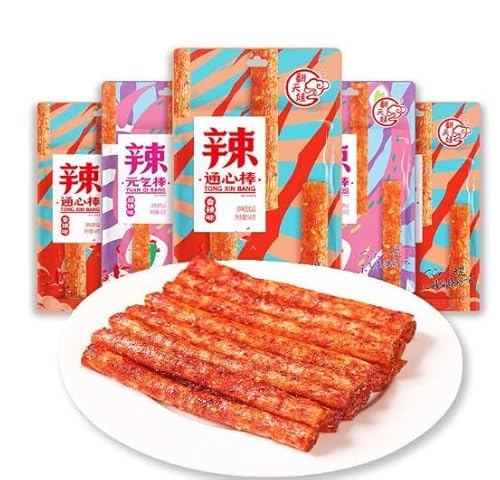 3x Latiao Hot & Spicy | Chinesische Würzstreifen (3x 68g) | Superwürziger Snackgenuss von HEART FOR CARDS