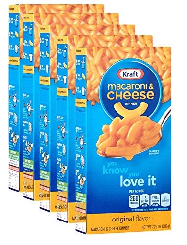 5 x Kraft Macaroni - Mac and Cheese - 5 x 7,25oz / 206g + Heartforcards® Versandschutz von HEART FOR CARDS