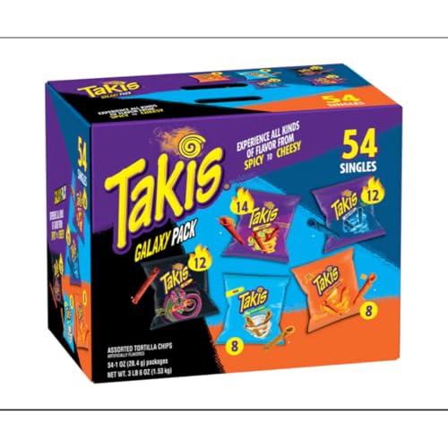54er Takis Galaxy Pack - Geschmacksvielfalt-Paket: 14 Fuego, 12 Blue Heat & mehr! MHD Jan 2025 von HEART FOR CARDS