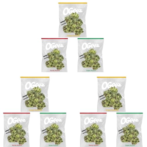 7 x Ogeez Krunch Knusper-Schokoladenstücke in Weed-Optik - aus 3 verschiedenen Sorten - Relax it´s just chocolate + Heartforcards® Versandschutz von HEART FOR CARDS