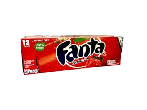 American Fanta 12 Pack - 12x 0,335 Liter Dosen + Heartforcards® Versandschutz (Strawberry USA) von HEART FOR CARDS