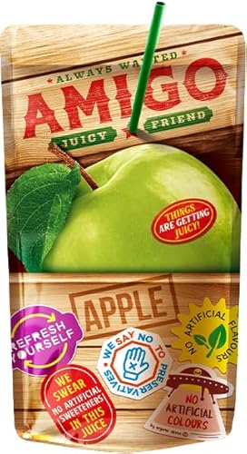 Amigo Softdrink - Juicy Friend 200ml pro Packung - Always Wanted + Heartforcards® Versandschutz (Apple, 1 Packung) von HEART FOR CARDS