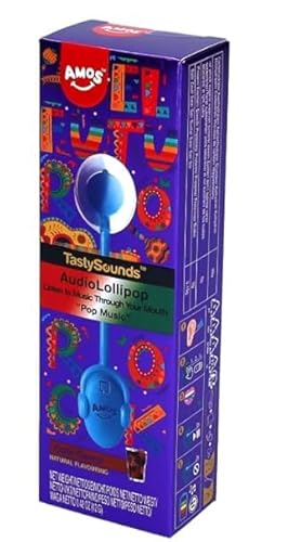 Amos Audio Lollipops | Essbarer Musik-Spaß in verschiedenen Sorten | Süße Überraschung mit einzigartigem Erlebnis (12g, Cola - El Futuro) von HEART FOR CARDS