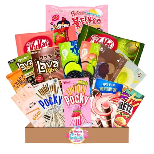 Asiatische Süßigkeiten Mix | Japanische, Koreanische & Chinesische Snacks | 20-teiliges Set | Beliebte Trendprodukte aus Asien | Geschenkbox mit Mochi, Pocky & mehr Asiatische Süßigkeiten Mix | Japanische, Koreanische & Chinesische Snacks | 20-teiliges Set | Beliebte Trendprodukte aus Asien | Geschenkbox mit Mochi, Pocky & mehr von HEART FOR CARDS