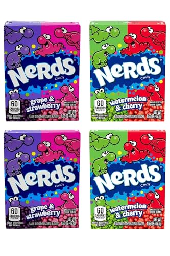 Fruchtige Zuckerdragees Mix 4er Set | Je 2x Cherry-Watermelon & Grape-Strawberry | 4 x 46g Packungen von HEART FOR CARDS