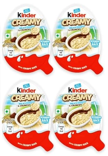 KINDER CREAMY - MILKY & CRUNCHY (19G) + (4 Stück) von HEART FOR CARDS
